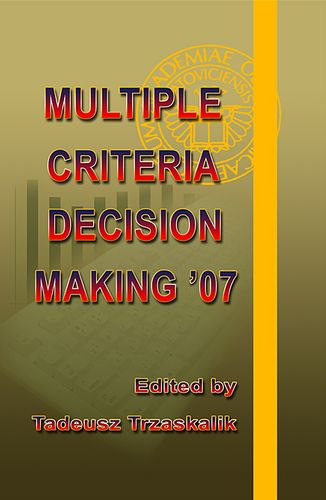 Multiple Criteria Decision Making '07 MCDM'07