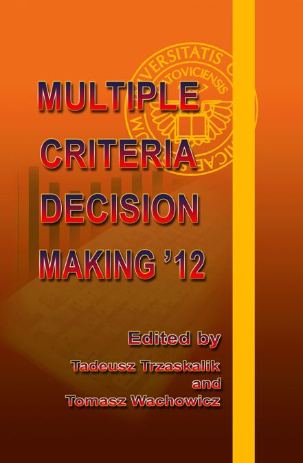 Multiple Criteria Decision Making '12 MCDM'12